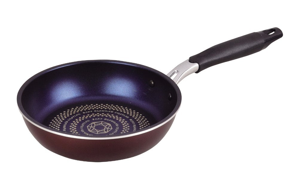 Pearl Metal HB-316 Frying Pan, 7.9 inches (20 cm), Induction Compatible, Rise, Blue Diamond Coat
