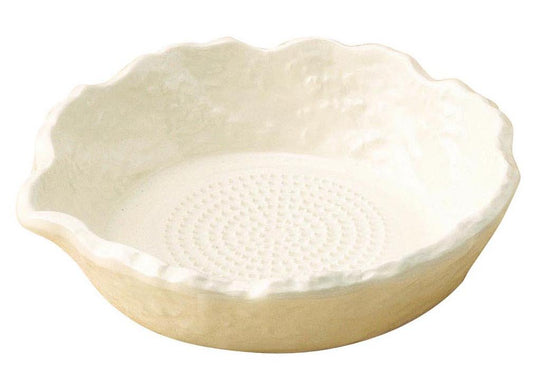 三陶(Santo) SANTOO Banko Ware 08545 White Bowl Tokoshi White Drainer Grater