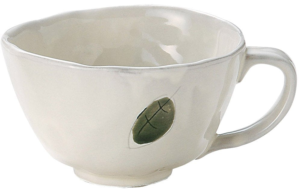 Mino Ware Leaf Soup Cup K21261