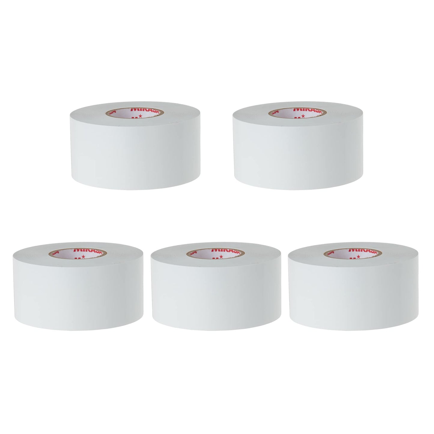 MIKASA LTV-4025 W Line Tape, White, Vinyl (Stretchable Type), Width 1.6 inches (40 mm) x 9.8 ft (25 m) x 5 Rolls, Pack of 5