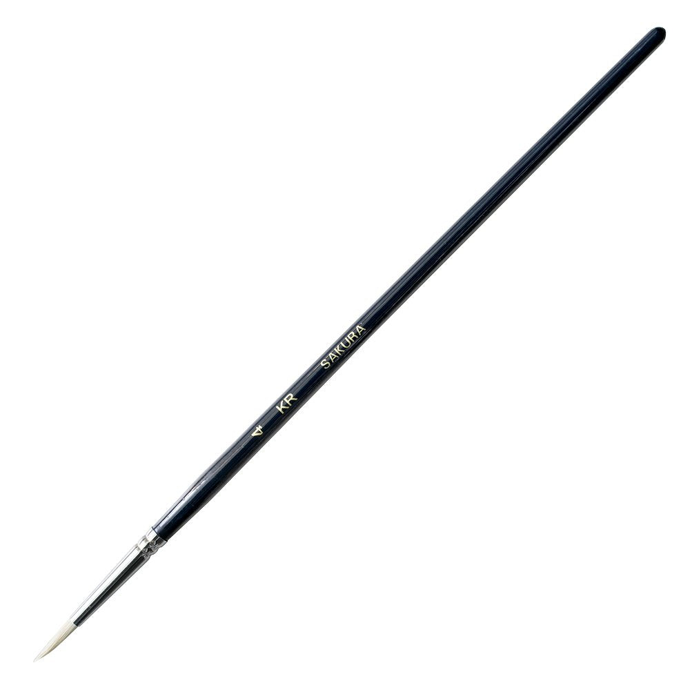 Sakura Craypas KR#4 (10) Paint Brush, Pig Hair, Round, No. 4, Wooden Shaft, 10 Pieces