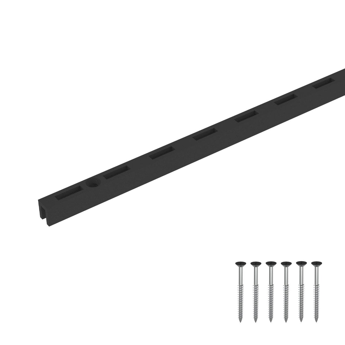 Heian Shindoh Industrial LABRICO DIY Storage Parts Shelf Rail Iron 1200 Shelf Pole Length 47.2 inches (120 cm) Black IXK-527