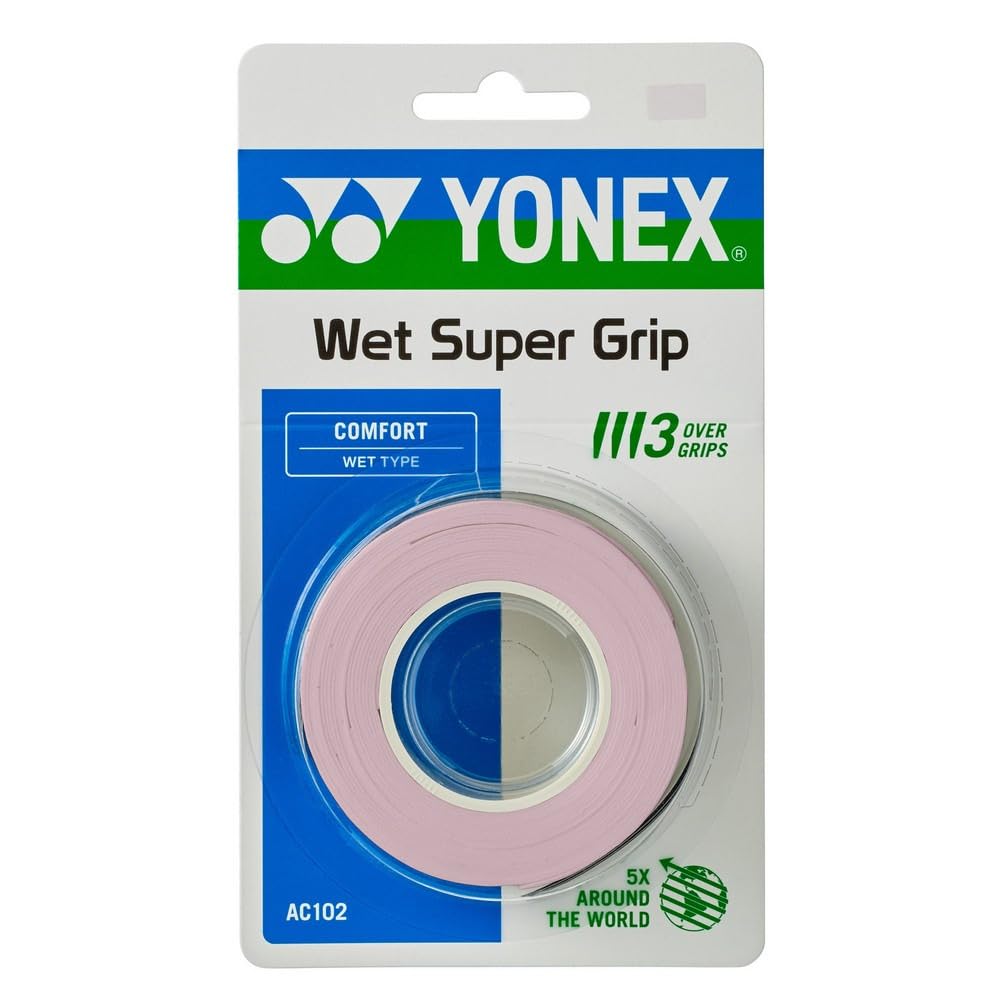 YONEX Wet Super Grip AC102, Pack of 3 [Overgrip]