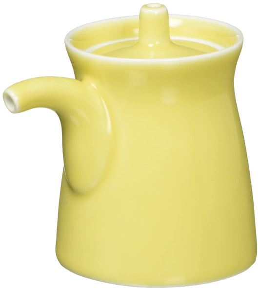 Hakusan Pottery G-Shaped Soy Sauce, Small, Yellow, Approx. φ2.2 x 2.8 inches (5.6 x 7.2 cm), 2.7 fl oz (80 ml), Hasami Ware Made in Japan