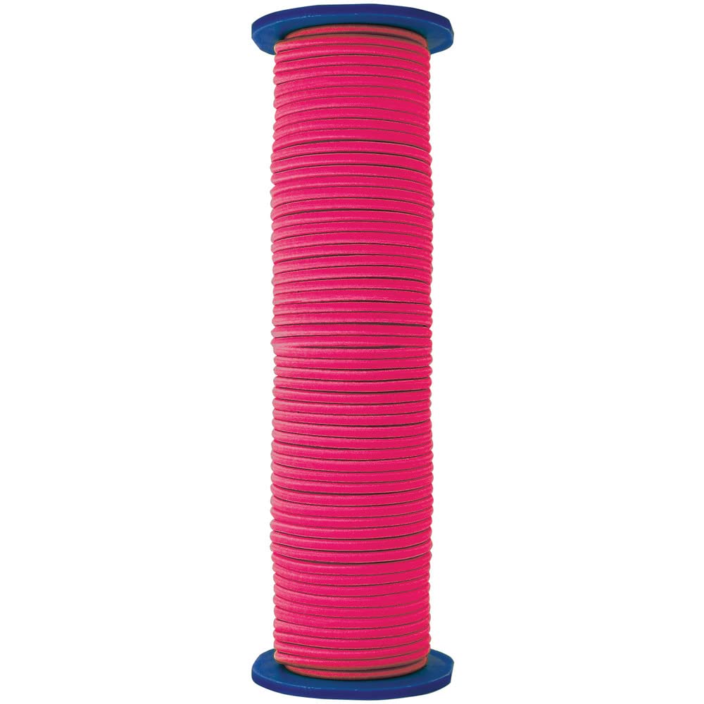 Shinwa Sokutei 78564 Rubber Water Thread, Reel Roll, Fluorescent Pink, 0.1 inches (3 mm) x 98.4 ft (30 m)