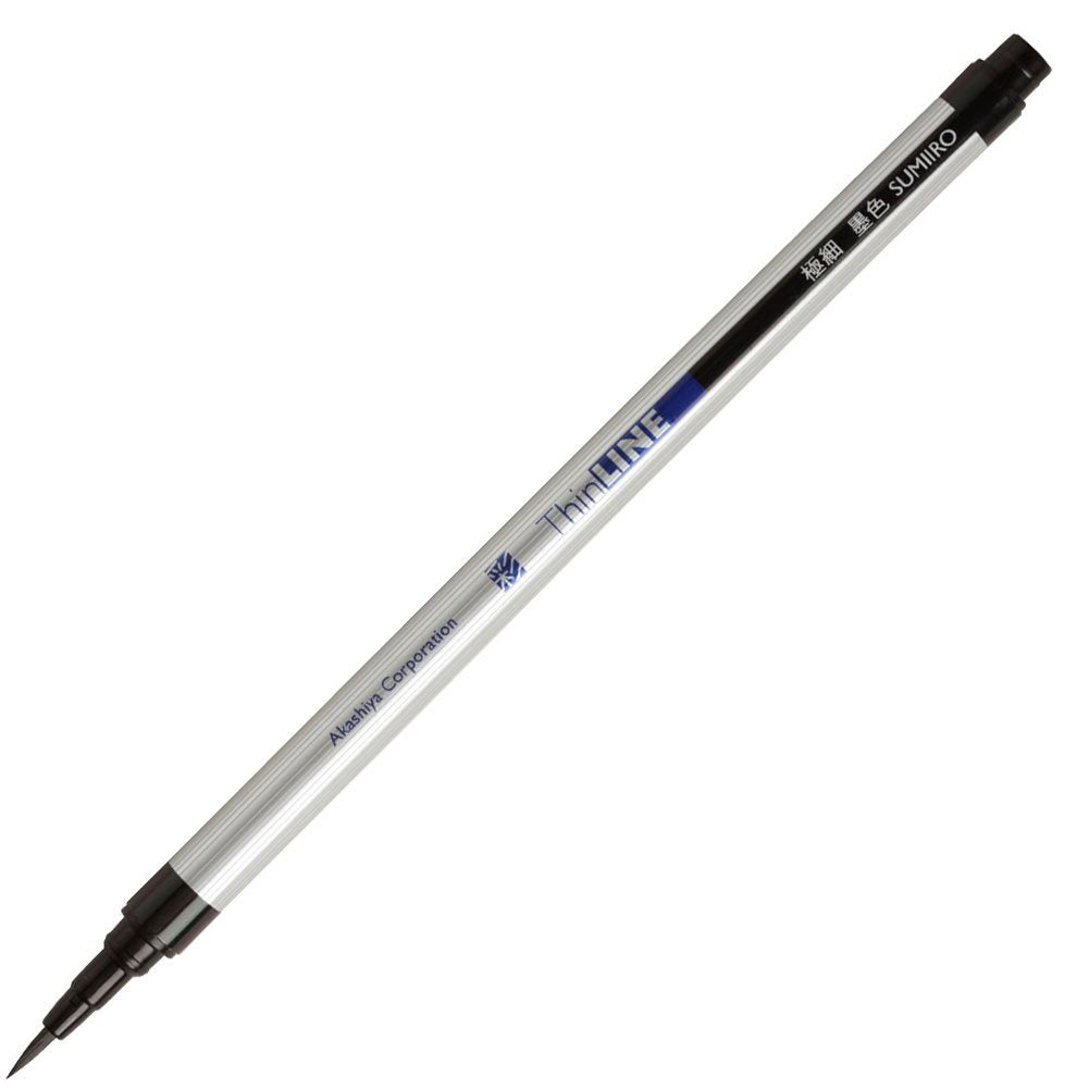 Akashiya Fude Brush Pen Shin-Mouhitsu, Fine Tip, Black Ink (STL300-01)