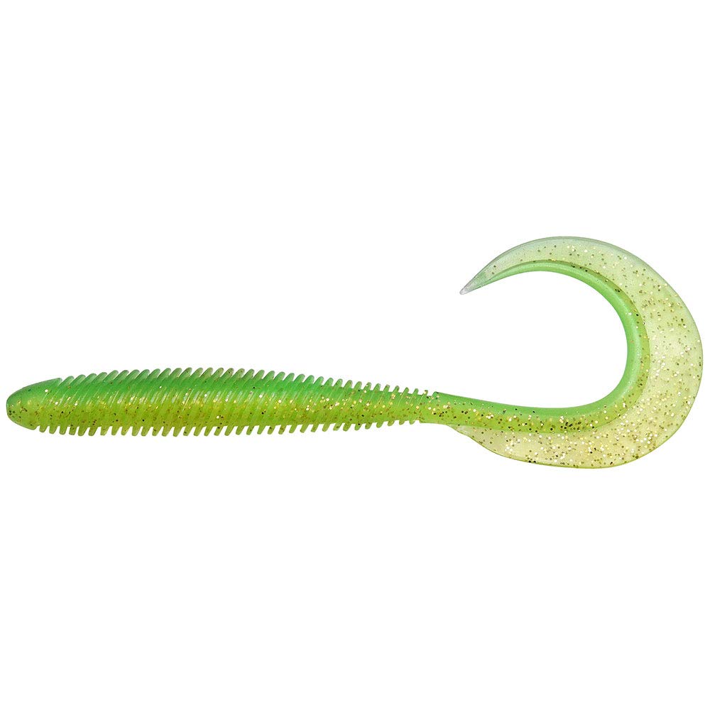 Megabass KEMURI Curly 3.5 Inch Lime Chart/Gold Flake
