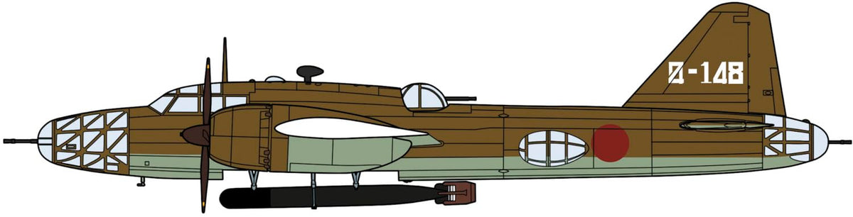 Hasegawa 02498 1/72 Japanese Army Mitsubishi Ki 67 Type 4 Heavy Bomber Flying Dragon Flight 74th Squadron Plastic Model