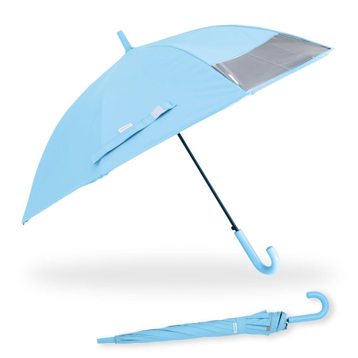 Ogawa Linedrops Kids' Sun Umbrella for Rain or Shine, UV Protection and Light Shading Rate Over 99%, Heat Shielding Treatment, Name Band Included, Transparent Window, Reflective Tape Included, [NEW]