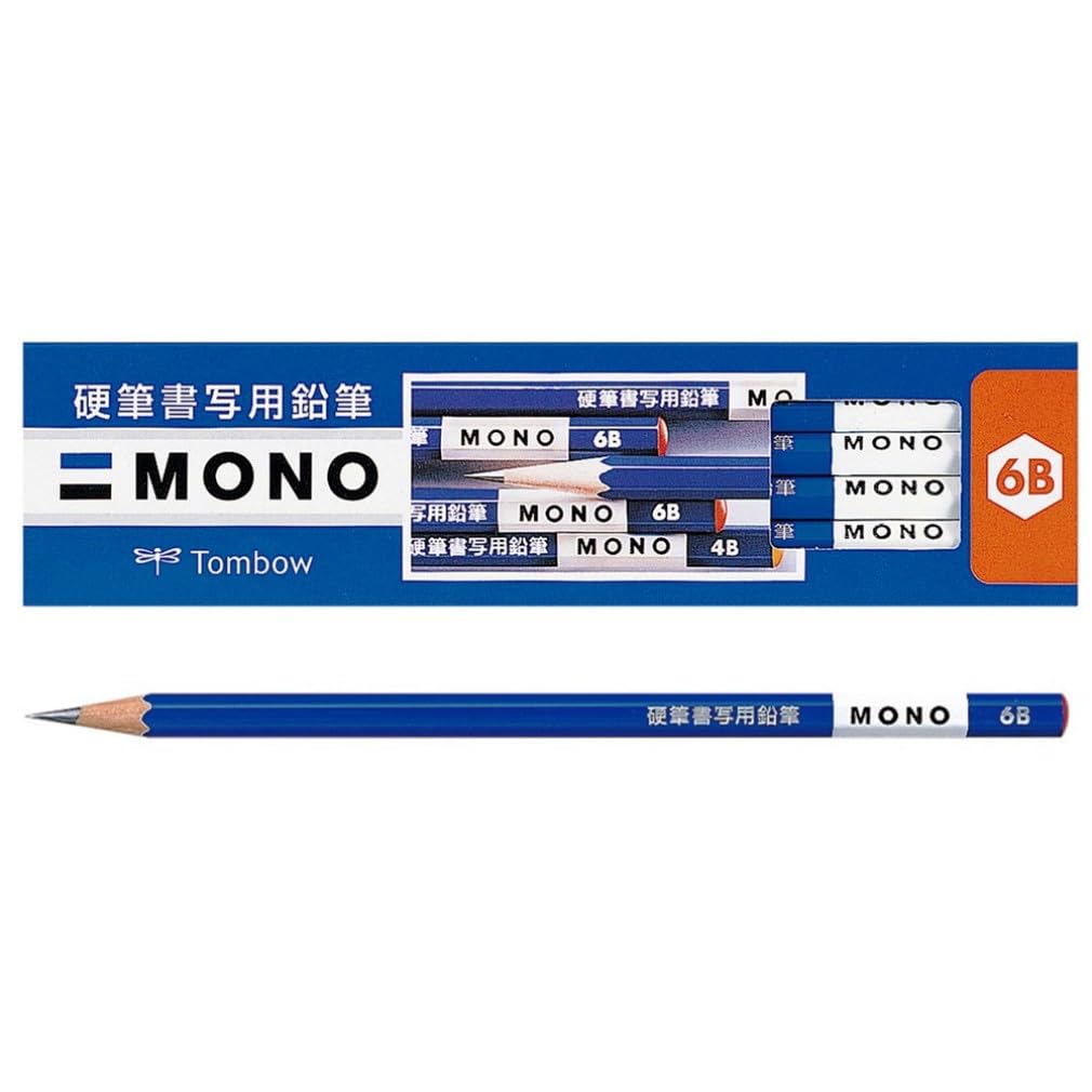Tombow MONO Hard Writing Pencil, 6B, 1 Dozen KM-KKS6B