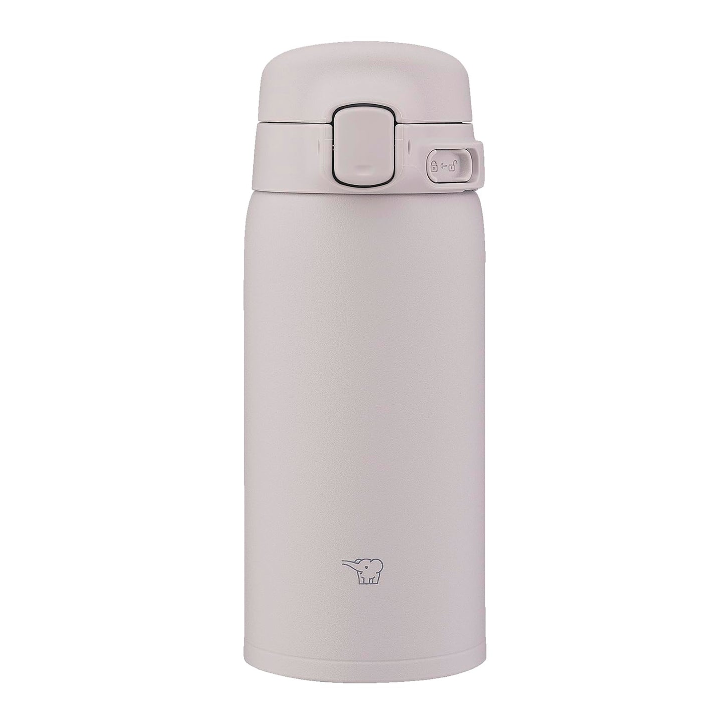Zojirushi SU-BA36-HM Water Bottle, 12.2 fl oz (360 ml), Easy to Clean, Dishwasher Safe, Seamless Stopper, Only 2 Wash Points, Lightweight & Compact, Cold & Heat Retention, One-Touch Mug, Soft Gray