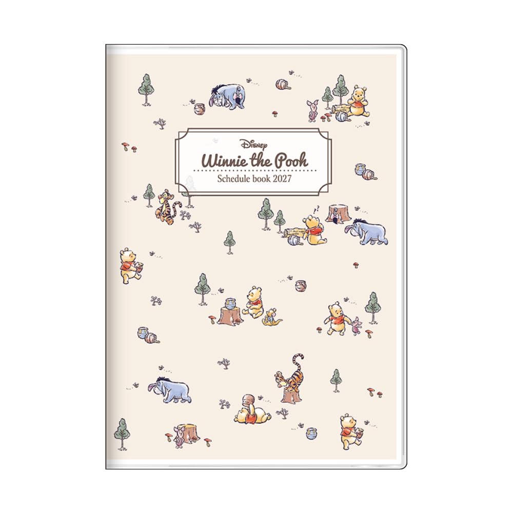 Sunstar Stationery Winnie the Pooh Disney Goods Character Notebook 2027 Monthly B6 Flyer S2959640