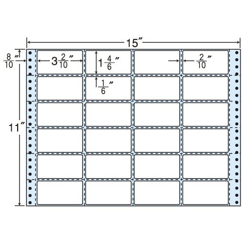 Toyo Printing MH15K Label Stickers, Tack Foam Labels, 15" x 11", with 24 Sides (500 folds per case)