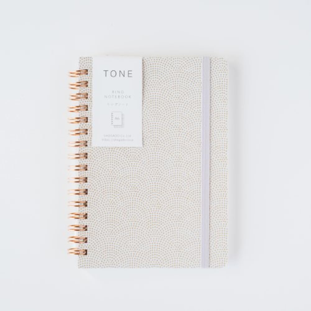 尚雅堂 Shogado 22096 Notebook, A6, Ring Notebook, TONE6