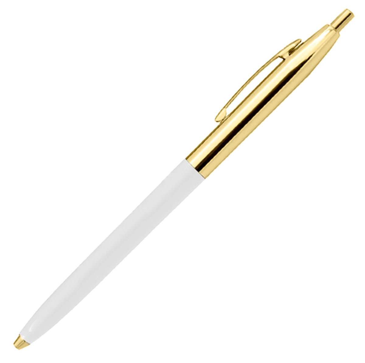 All American Writing Instruments Ballpoint Pen Monument Gold x White 030218