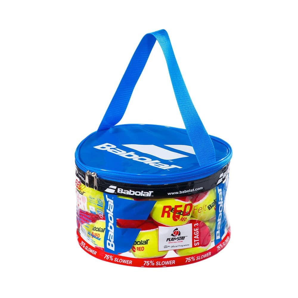Babolat Unisex's Felt X24 Ball Basket, Yellow/Red, One Size