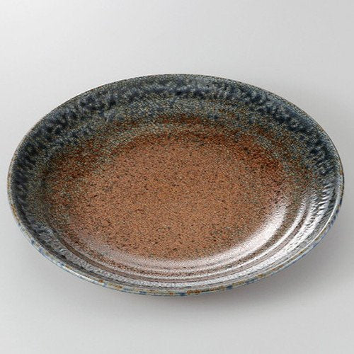 せともの本舗 Indigo Nagashi 8.5 Plates (10.0 x 1.3 inches (25.5 x 3.3 cm), 24.7 oz (700 g), Japanese Plates, Japanese Dishes, Restaurants, Commercial Use, Japanese Dishes