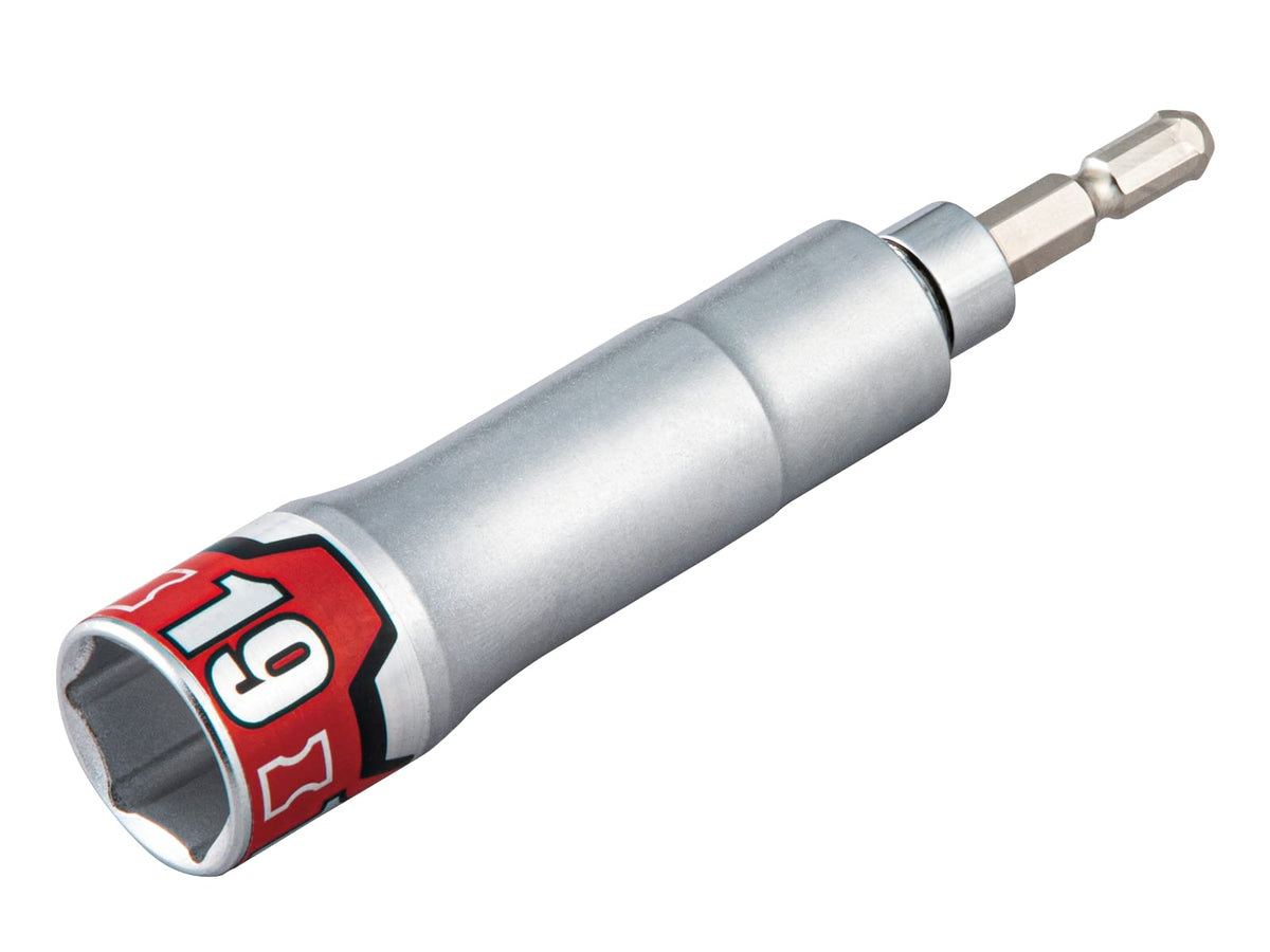 Kyoto Machine Tools (KTC) 40 V Flex Socket Bit for Impact Drivers 0.7 inch (19 mm) [Impregnable] (Hex) BZP63AF-19
