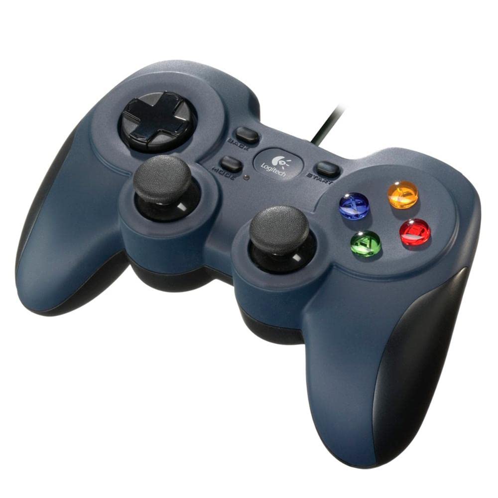 Logitech G F310 Wired Gamepad Controller Console Like Layout 4 Switch D-Pad PC - Blue/Black