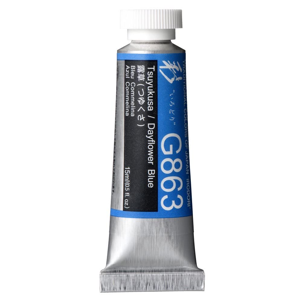 Holbein Irodori Artist Gouache - Dayflower Blue, 15 ml, Tube