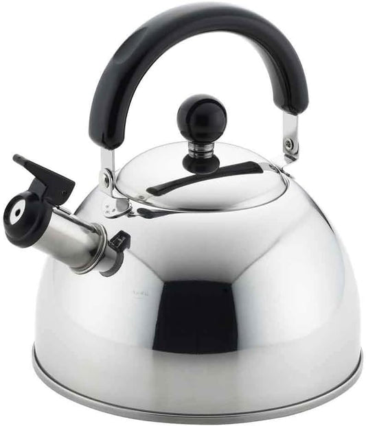 Yoshikawa SJ2220 Kettle, Whistling Kettle, Made in Japan, IH Compatible with Gas Fire, 0.7 gal (2.5 L), New Prell