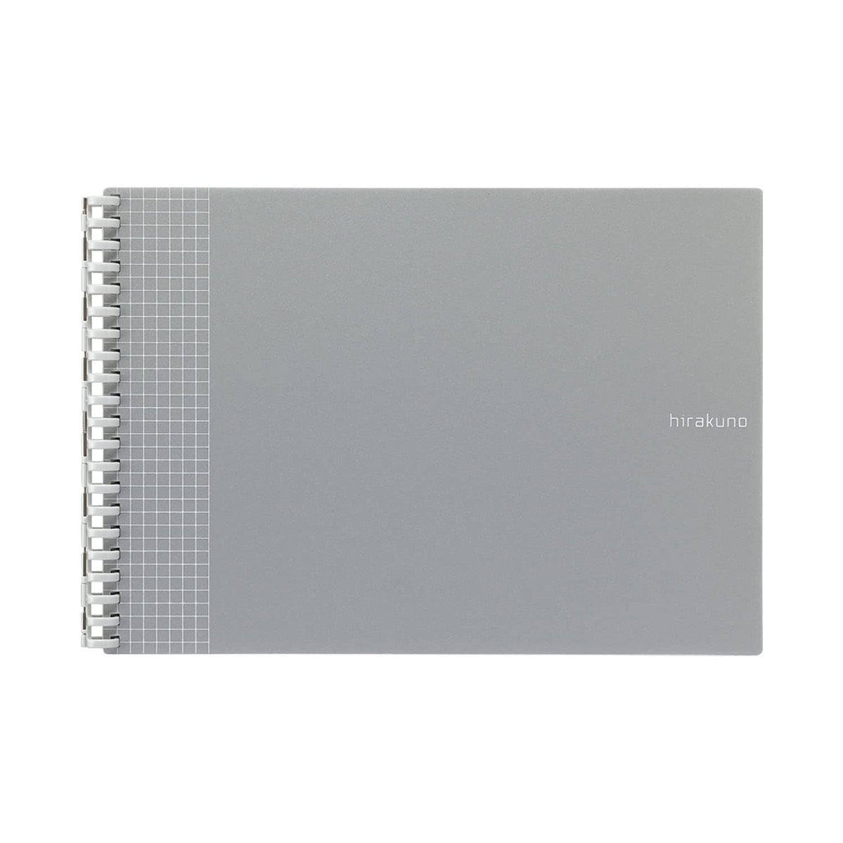 Lihit Lab N1676-26 Open Ring Notebook, Twist Notebook, Semi-B5E, Hirakuno E-Shaped, 21 Holes, Silver