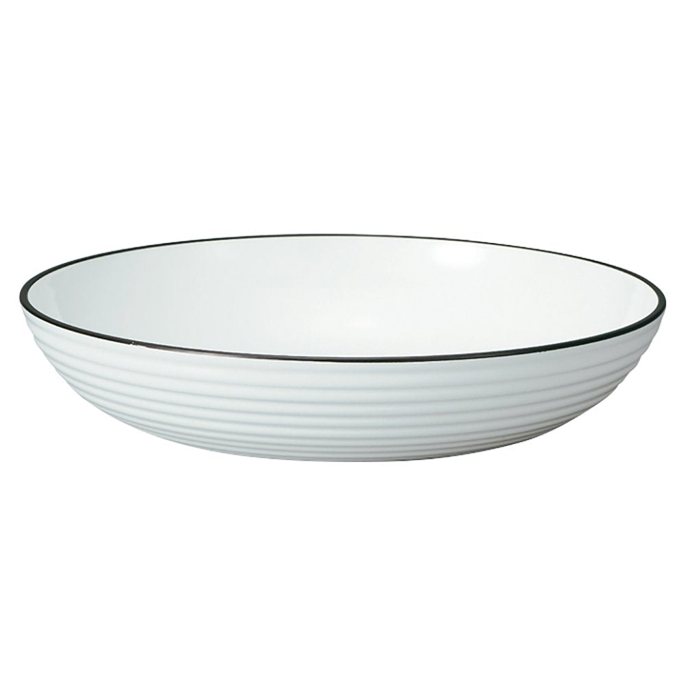 ミタニ 山中漆器(Mitani) Yamanaka Lacquer Natural Surf Deep Plate, White M16747-4