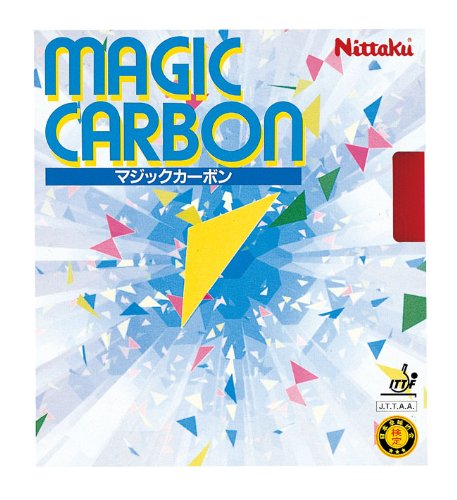 ニッタク(Nittaku) 卓球 ラバー マジックカーボン 裏ソフト 高弾性 NR-8210 レッド 極薄