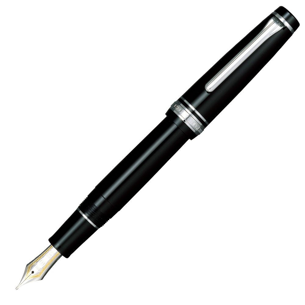 Sailor Professional Gear Silver Black Fountain Pen EF Extra Fine 11-2037-120 (Japan Import)