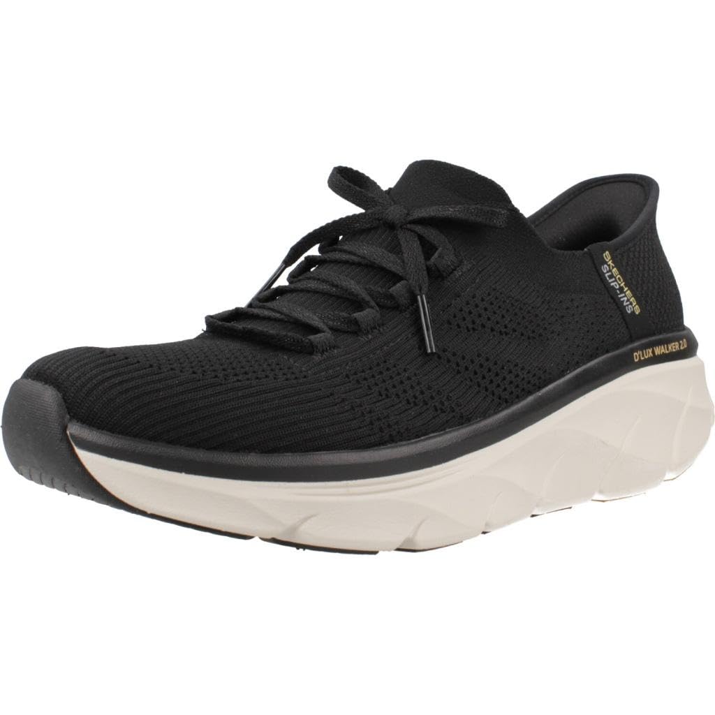 Skechers Womens/Ladies D´Lux Walker 2.0 Thrill Movement Sneakers (8) (Black)