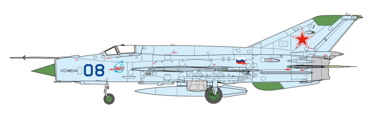 プラモデル :: 飛行機 :: MiG-21 bis フィッシュベッド L ブルー 08 金属製ピトー管付属