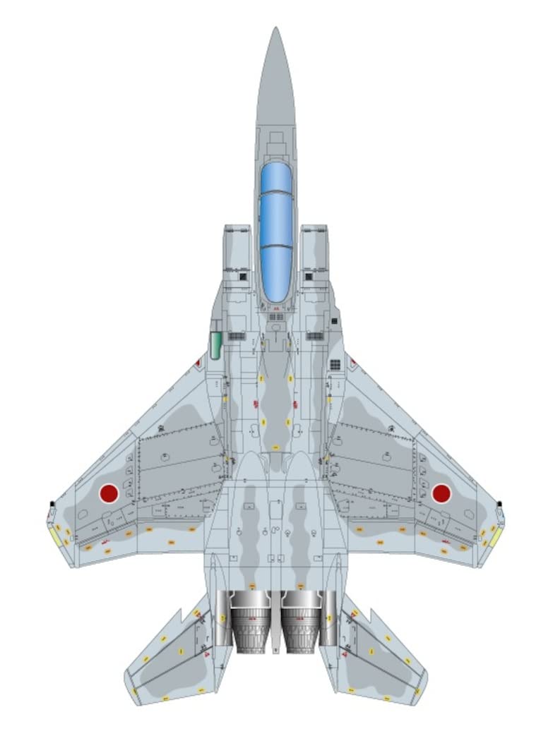 Platz 1/72 F-15J Eagle Nichigo Joint Training "Bushido Guardian 19" 201 Squadron No. 900 Mini Star of Defense T/K Plastic Model AC-56 Molded Color