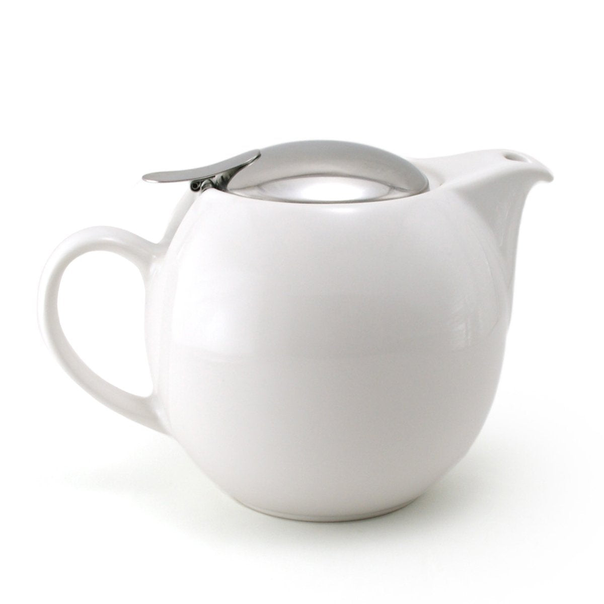 ZERO JAPAN Round Teapot 24 oz. (680 cc) with SLS Lid and Infuser White