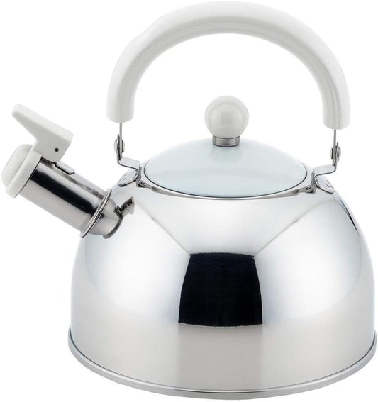 Yoshikawa SJ2434 Whistling Kettle, Made in Japan, 0.4 fl oz (1.8 L), White, Chocolat