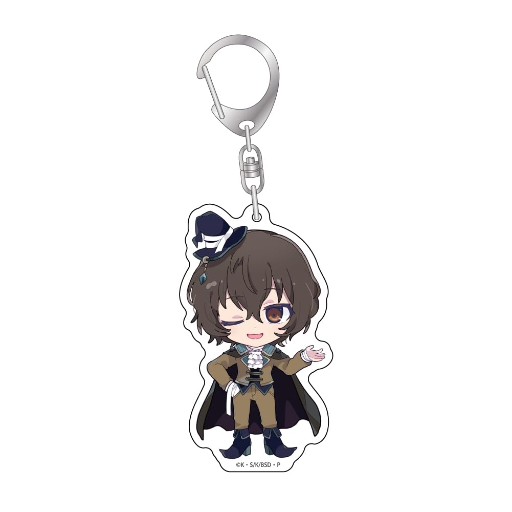 Algernon Products Bungo Stray Dogs Fairy Tale Series Acrylic Key Holder, Osamu Dazai, Approx. W1.9 x H3.1 inches (49 x 79 mm), Acrylic, Metal