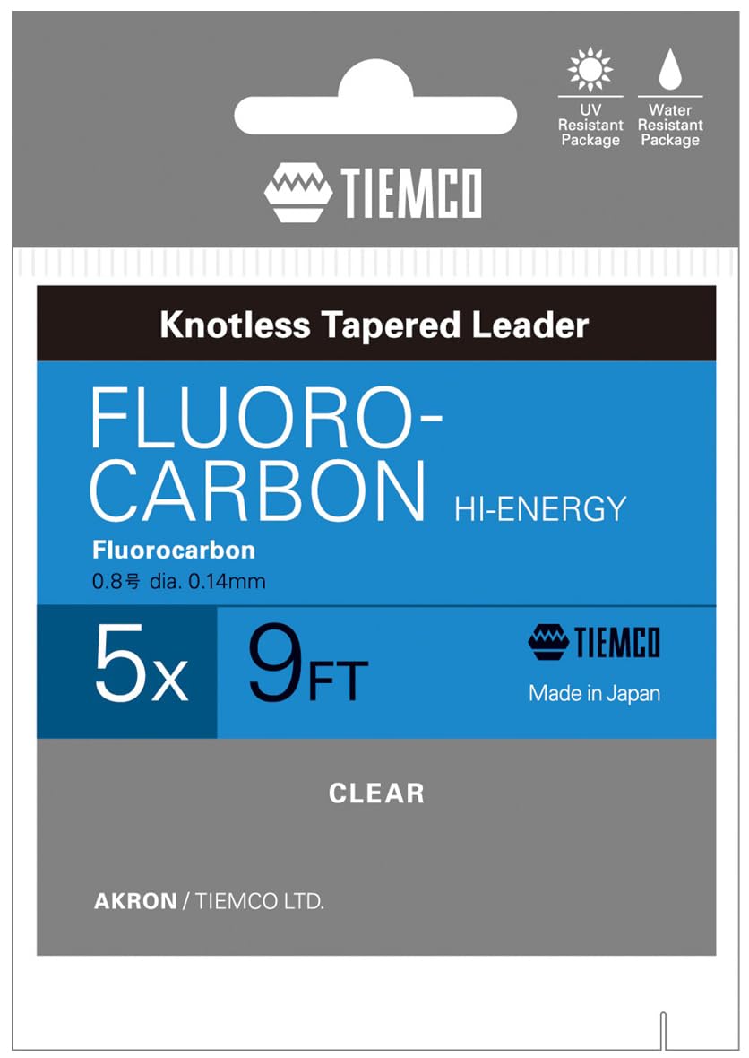 TIEMCO Fluoro Leader, High Energy 9FT, 5X