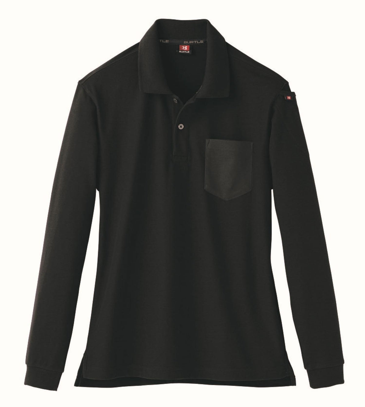 Burtle 505 Long Sleeved Polo Shirt (Spring Summer), blk