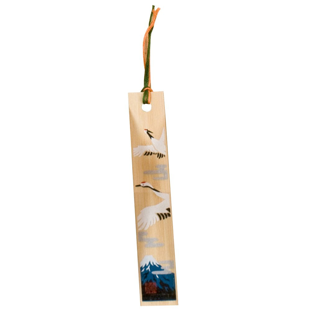 Yamasita Craft Bamboo Bookmark, Crane, Mt. Fuji
