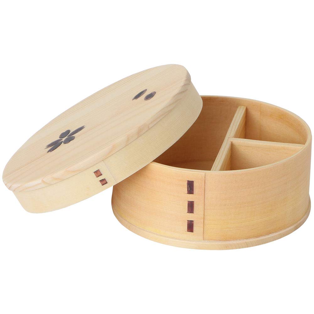 Nakashige International BDH146HT Bento Box, Natural, 6.1 x 0.6 x 3.5 inches (15.5 x 16 x 9 mm)
