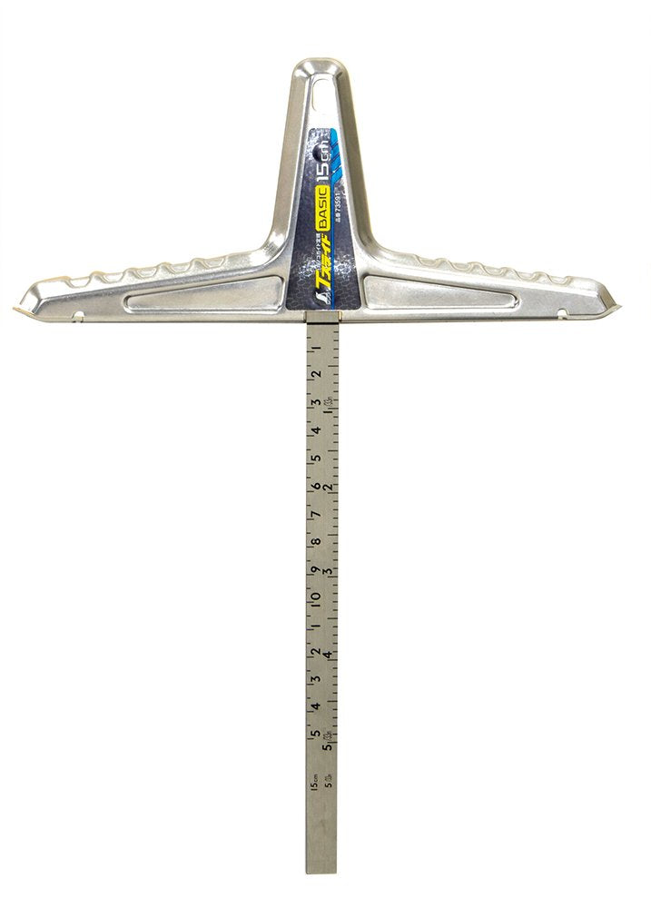 Shinwa Sokutei Round Noko Guide Ruler T Slide Basic 15cm [73591] (Japan Import)