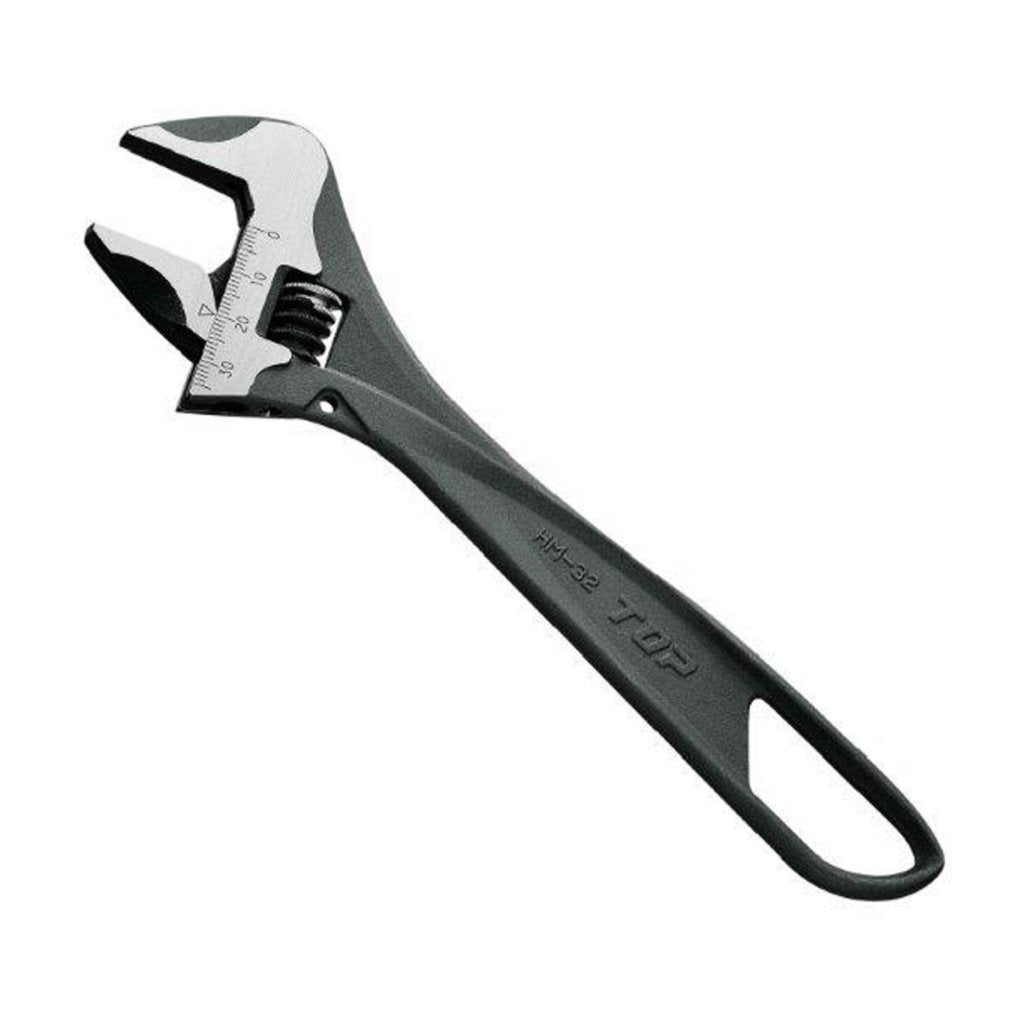 TOP Hyper Monki ZERO HM-32 Wide Monkey Wrench, Opening 0-32 mm, Open Mouth 0-32 mm, Non-rattle Worm, Monkey Wrench, Made in Japan