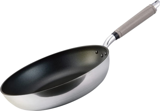 Hokuriku Alumi FAN A-2815 Lightweight Frying Pan, 11.8 inches (30 cm), For Gas Fire, Made in Japan