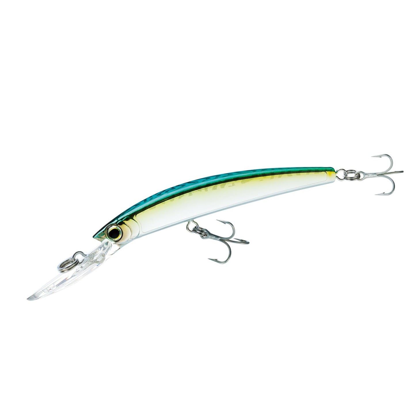 Yo-Zuri Crystal Minnow Deep Diver Lure, Holographic Green Mackerel, 5-1/4-Inch