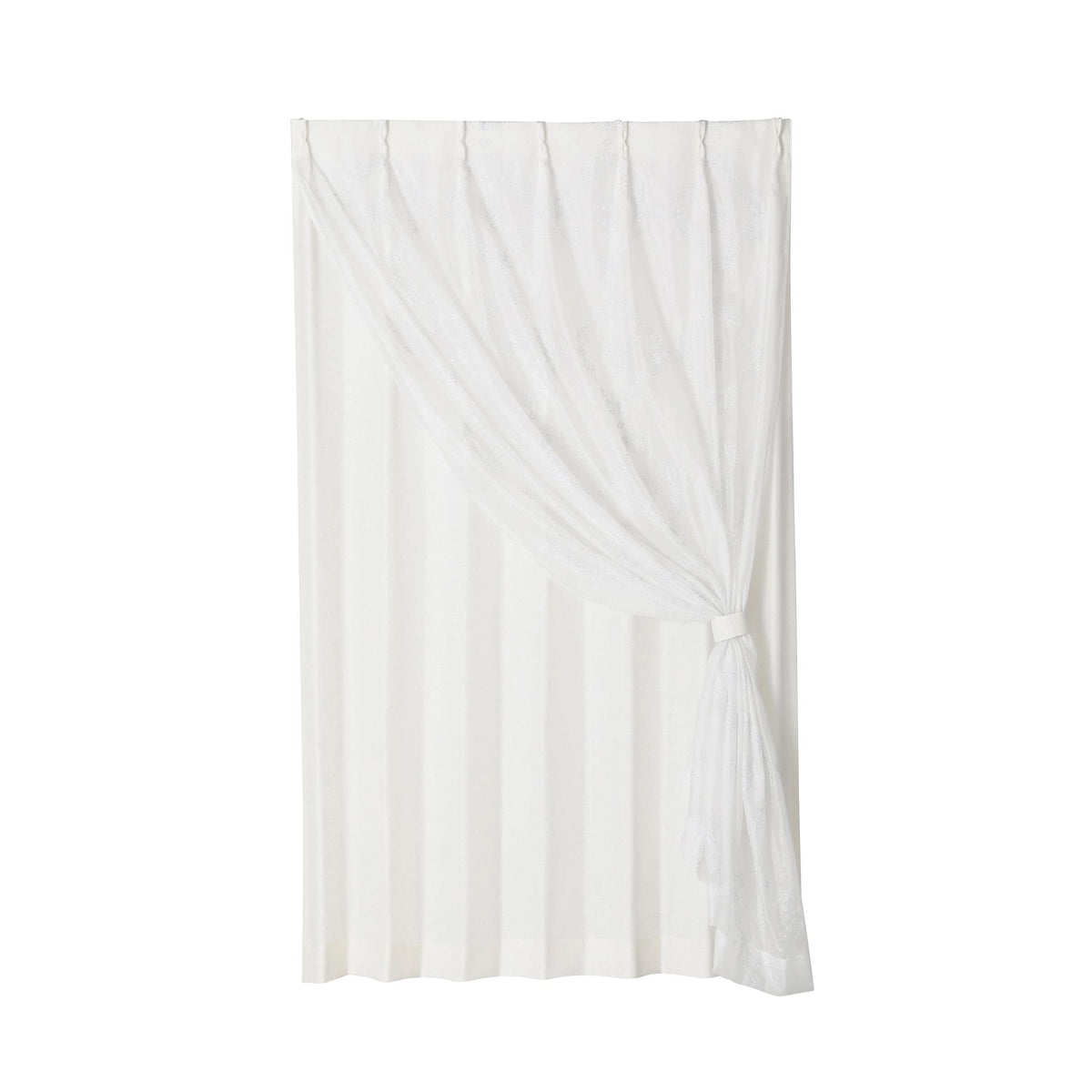 Francfranc Franc Lame x Remanifi Double Curtain H178 x W100cm Ivory (Lace & Drape)
