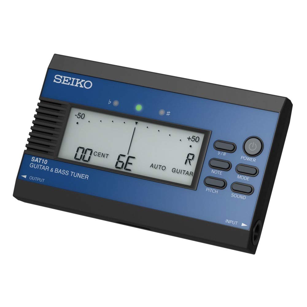 Seiko SAT10LE Guitar/Bass Tuner Blue