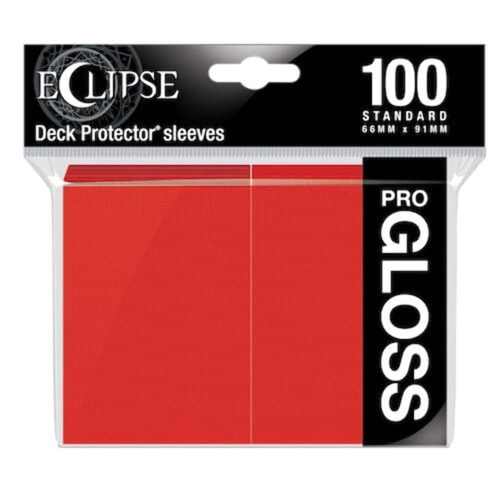 Ultra Pro Eclipse Gloss Deck Protector Sleeves – Apple Red, 100 Pack
