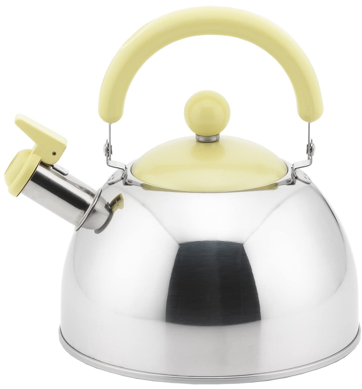 Yoshikawa WAKANA SJ3421 Whistling Kettle, Made in Japan, Compatible with Gas Fire, 0.7 gal (2.5 L), Sound When Hot Water Boils