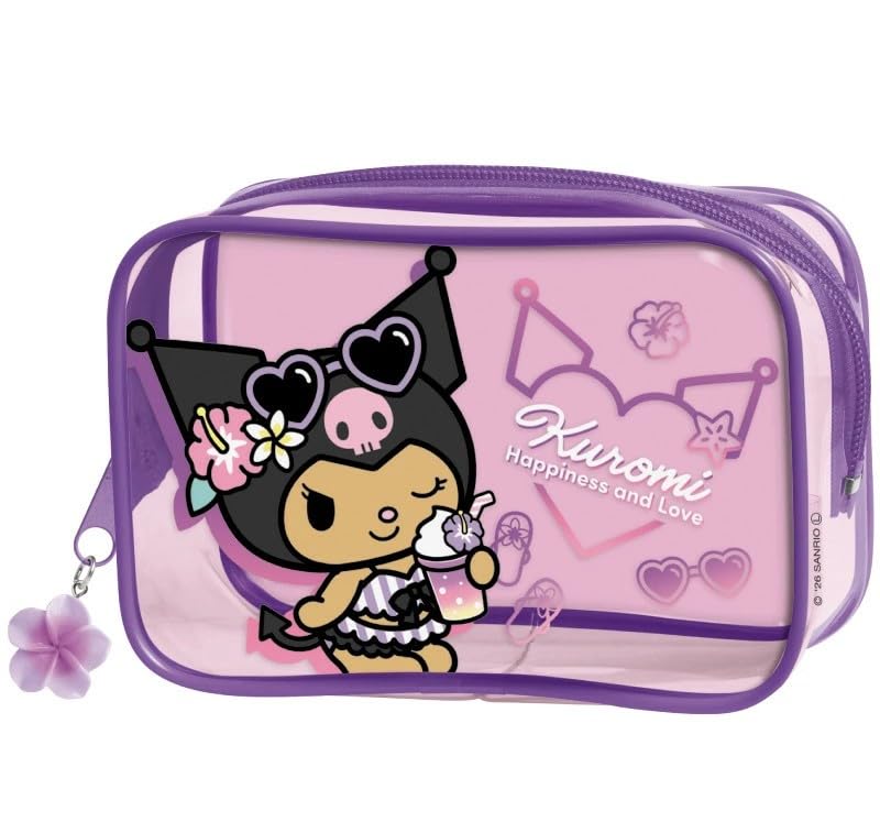 Sanrio Chrome Glitter Tropical Clear Box Pencil Case