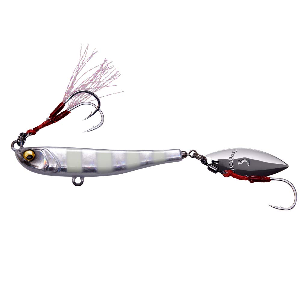 Megabass Metal Jig MAKIPPA 1.1 oz (30 g) Glow Zebra