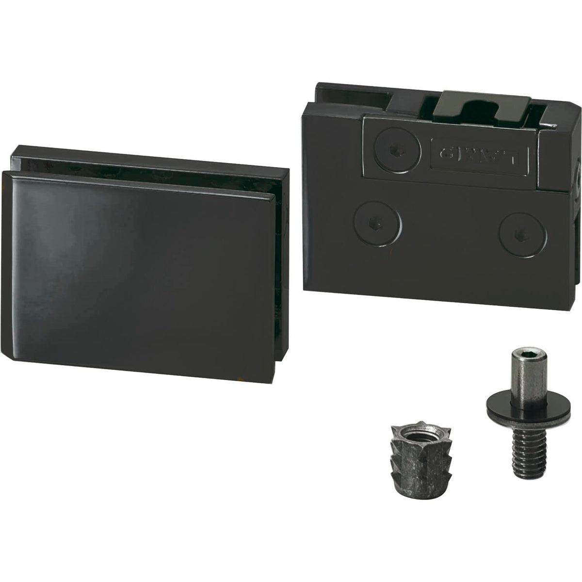 LAMP 170-042-197 Hinge for Glass/Acrylic Doors Zamak Black, Silber